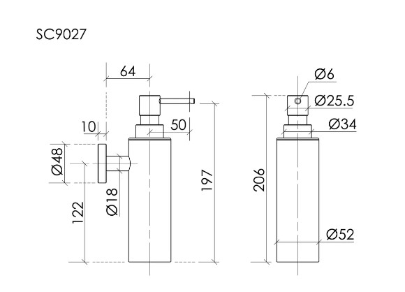 Дозатор для жидкого мыла Sancos Base SC9027BG брашированное золото Sancos — Оригинал