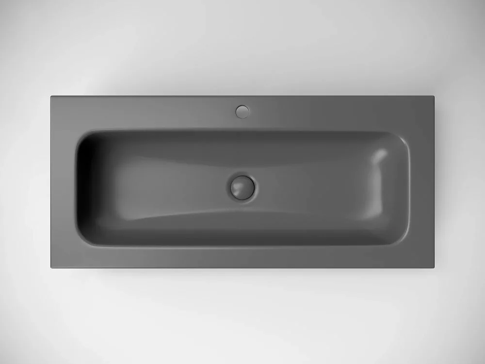 Накладная раковина Ceramicanova Grace прямоугольная без отверстия под смеситель темный антрацит Sancos — официальный сайт