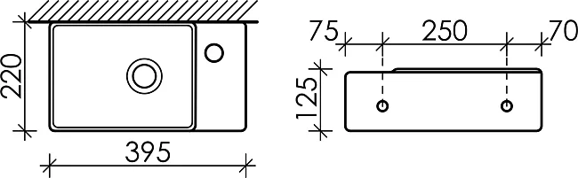 Рукомойник Ceramicanova Element CN5045MB R черный матовый Sancos — Оригинал