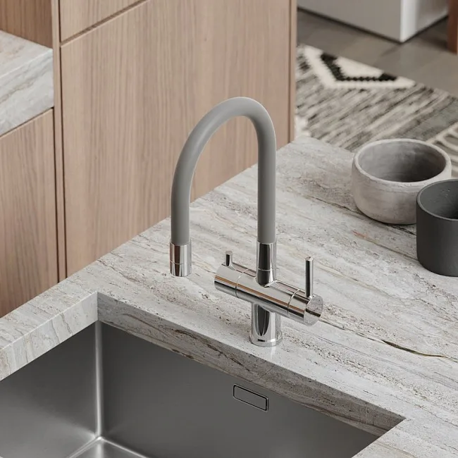 Смеситель для кухни Sancos Lucia SC4004CH с гибким изливом, хром Sancos — Оригинал