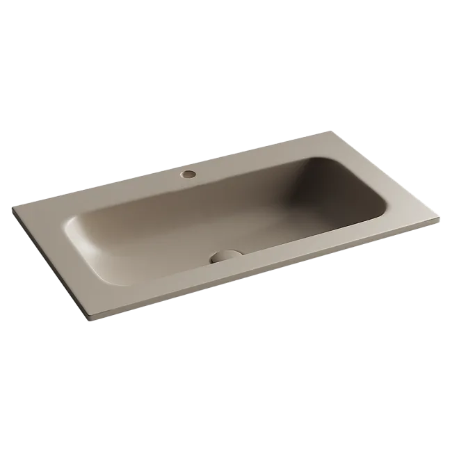 Мебельная раковина Ceramicanova Grace прямоугольная капучино матовый 81 см CN7012MC Sancos — Оригинал