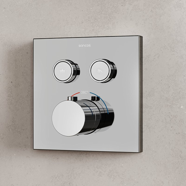 Душевой комплект Sancos Linn SC9022CH С ВНУТРЕННЕЙ ЧАСТЬЮ, хром Sancos — Оригинал