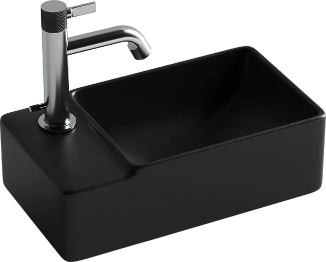 Рукомойник Ceramicanova Element CN5046MB L черный матовый Sancos — Оригинал