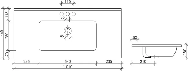 Мебельная раковина Ceramicanova Element CN7003 100 Sancos — Оригинал