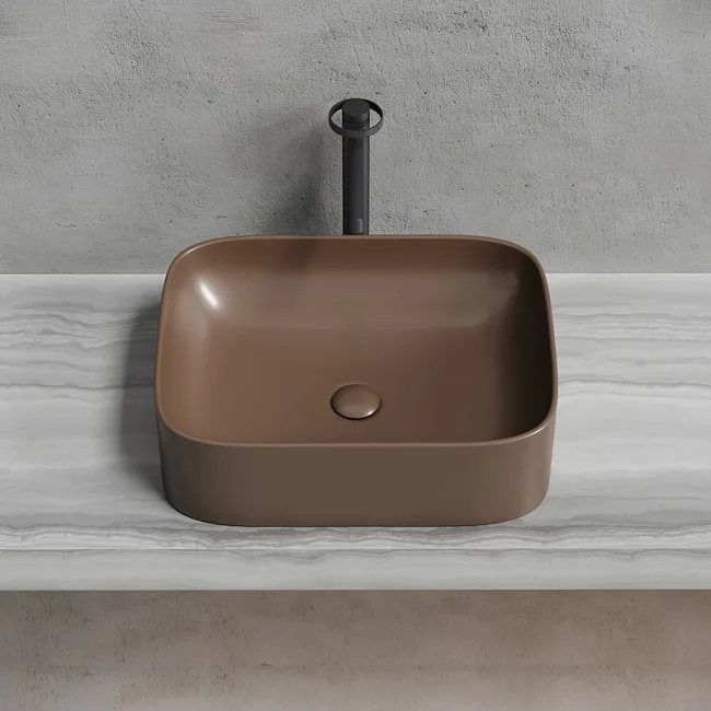 Раковина Ceramicanova Element CN6052MDB темно-коричневая матовая Sancos — Оригинал