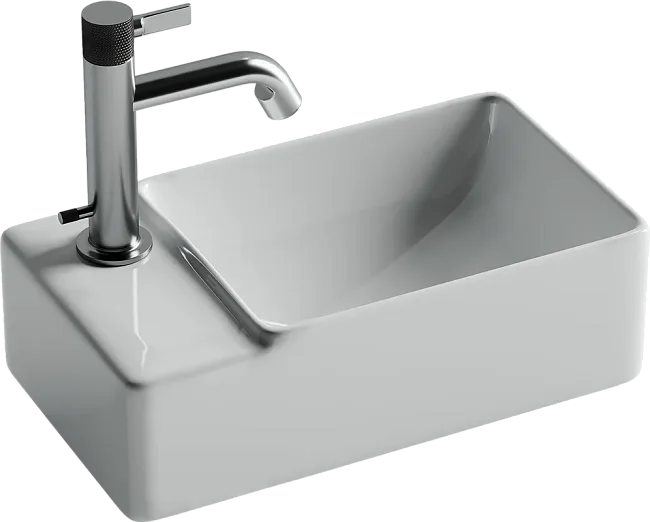 Рукомойник Ceramicanova Element CN5046 L белый глянцевый Sancos — Оригинал