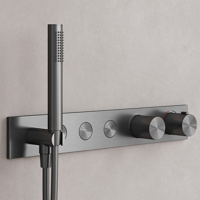 Душевой комплект Sancos Linn SC9023GG С ВНУТРЕННЕЙ ЧАСТЬЮ, вороненая сталь Sancos — Оригинал