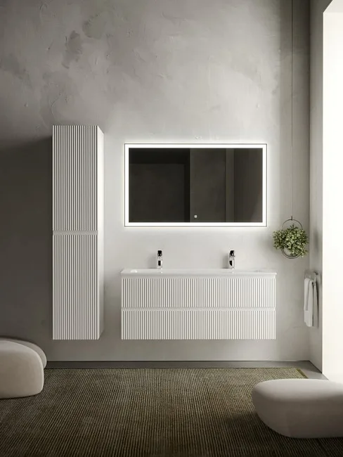 Тумба под раковину Sancos Snob R 120 подвесная Bianco (белый), SNR120W Sancos — Оригинал