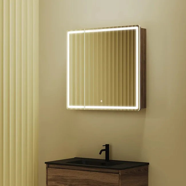 Зеркало-шкаф Sancos Mirror 80 с подсветкой, дуб чарльстон Sancos — Оригинал
