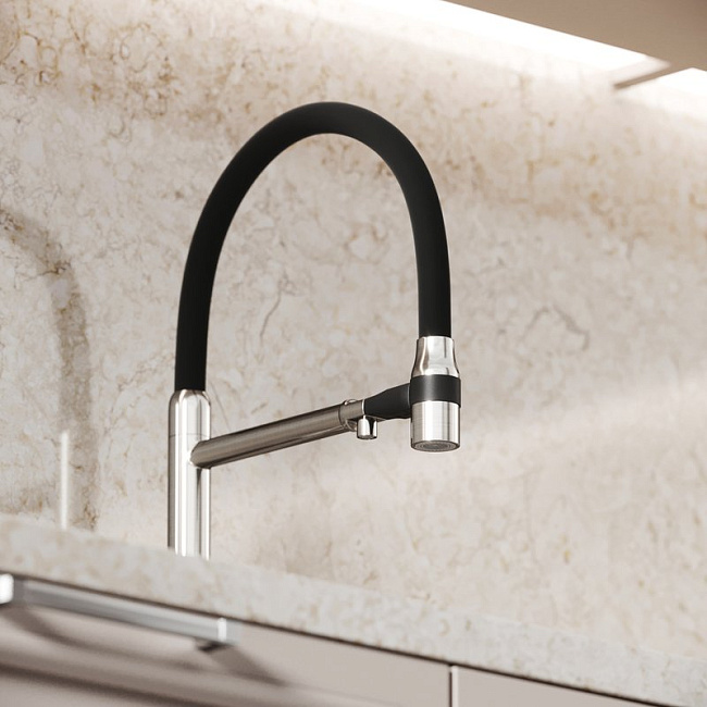 Смеситель для кухни Sancos Garda SC4009BN с гибким изливом, брашированный никель Sancos — Оригинал