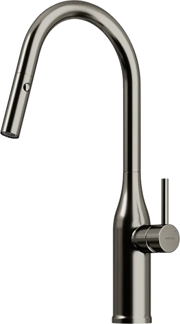 Смеситель для кухни Sancos Grand SC4002GG с вытяжным изливом, вороненая сталь Sancos — Оригинал
