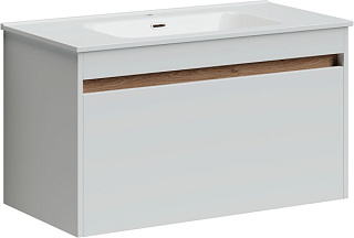 Тумба под раковину Sancos Smart 90 подвесная белый, SM90W