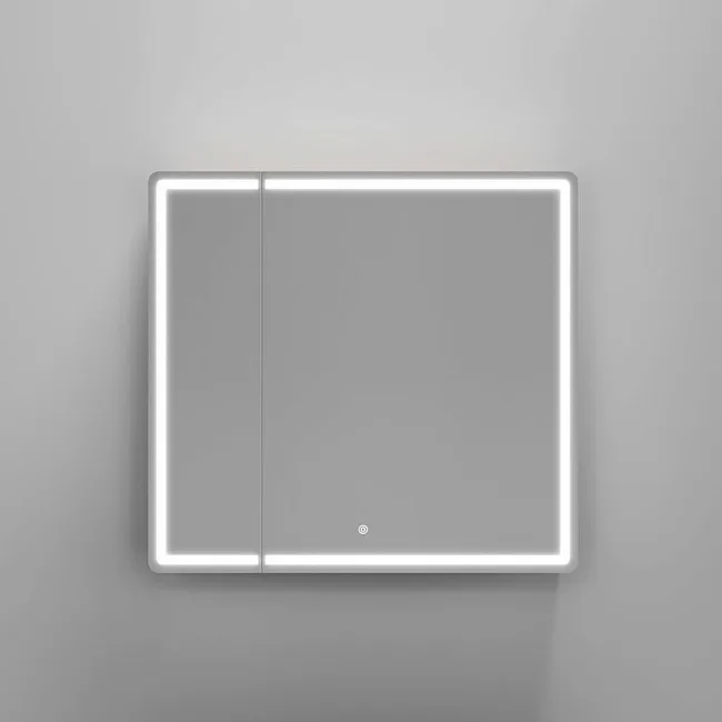 Зеркало-шкаф Sancos Mirror 80 с подсветкой, дуб галифакс натуральный Sancos — Оригинал