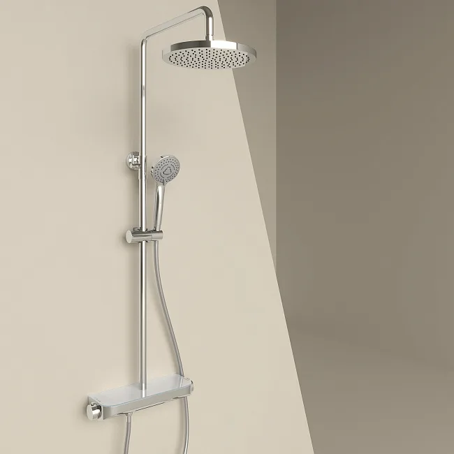 Душевая стойка Sancos Teo SC11002CH с термостатом, хром Sancos — Оригинал