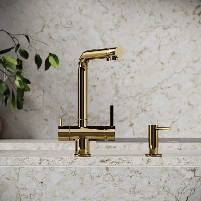 Смеситель для кухни Sancos Foster SC4014ZG под фильтр, полированное золото Sancos — Оригинал