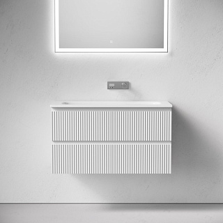 Тумба с раковиной Sancos Snob R 90 подвесная, bianco, раковина СN7019wx