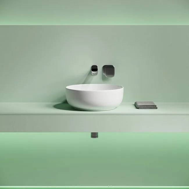 Накладная раковина Ceramicanova Taycan CN12003 37х37 глянцевая белая Sancos — Оригинал