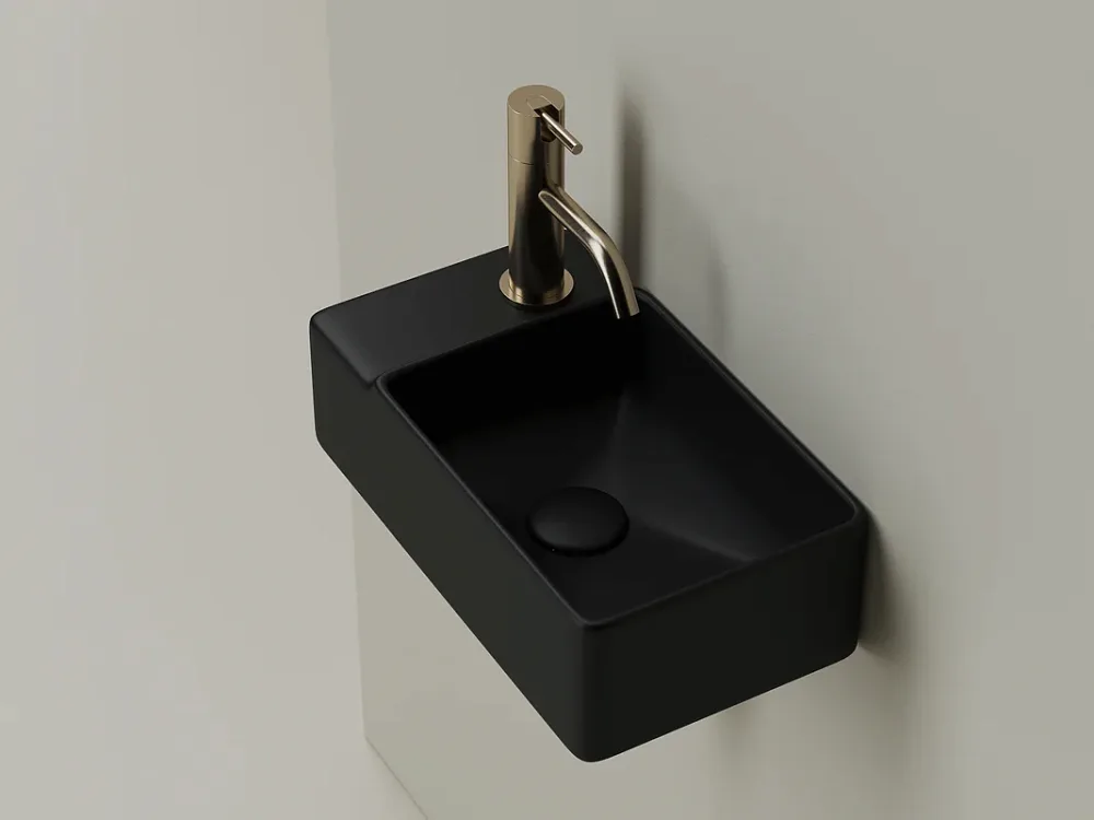 Рукомойник Ceramicanova Element CN5046MB L черный матовый Sancos — официальный сайт