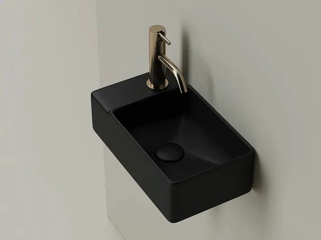 Рукомойник Ceramicanova Element CN5046MB L черный матовый Sancos — Оригинал