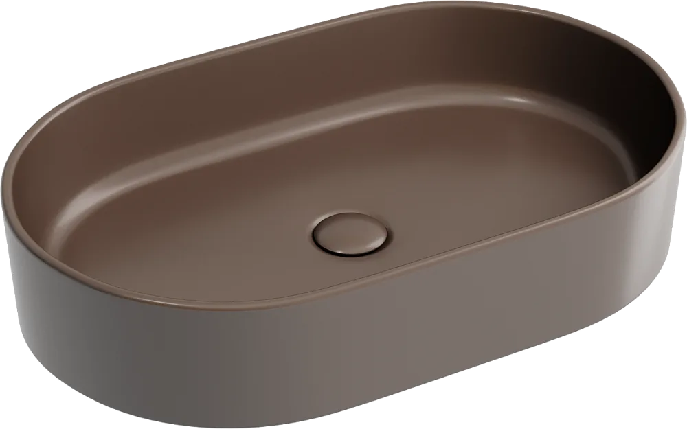 Раковина Ceramicanova Element CN6048MDB темно-коричневая матовая Sancos — официальный сайт
