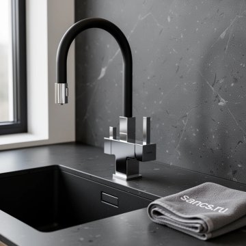 Смеситель для кухни Sancos Arno SC4005CH с гибким изливом, хром