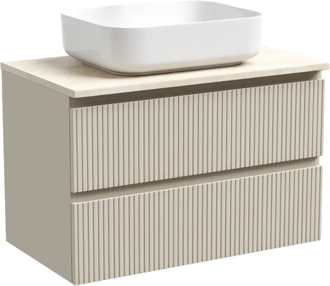 Тумба под раковину со столешницей Sancos Snob T 80 beige soft, столешница черный мрамор Sancos — Оригинал