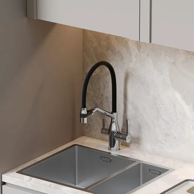 Смеситель для кухни Sancos Orta SC4008CH с гибким изливом, хром Sancos — Оригинал