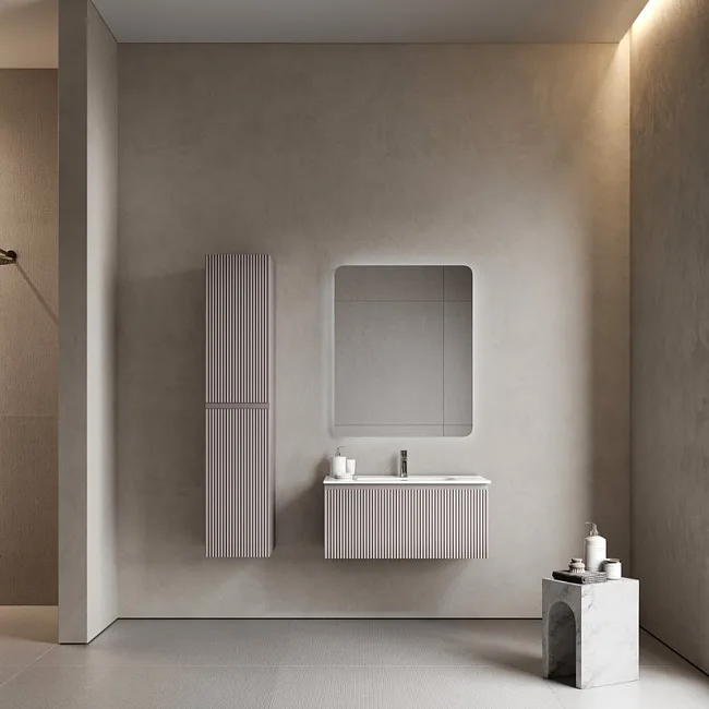 Тумба под раковину Sancos Snob R 1.0 90 подвесная Doha soft (пыльная роза), SNR1.090SM Sancos — Оригинал