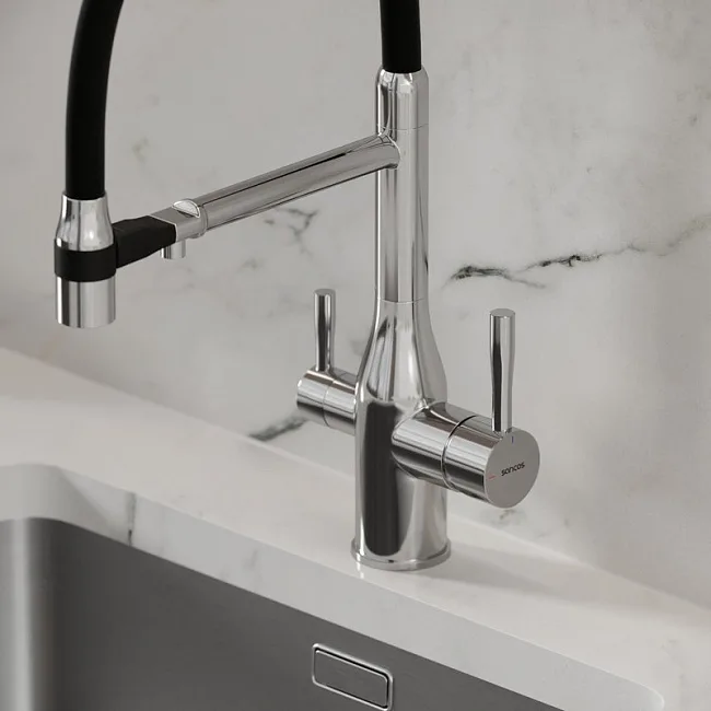 Смеситель для кухни Sancos Garda SC4009CH с гибким изливом, хром Sancos — Оригинал