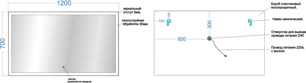 Зеркало Sancos City CI1200 120 см Sancos — официальный сайт