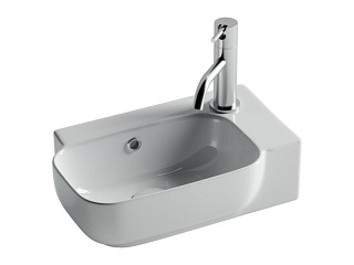 Раковина маленькая в туалет Ceramicanova Element CN6074L белый глянцевый