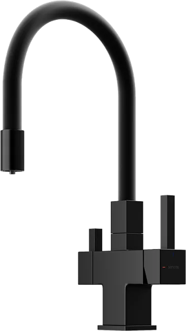 Смеситель для кухни Sancos Arno SC4005MB с гибким изливом, матовый черный Sancos — Оригинал