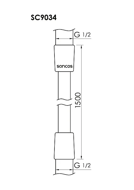 Душевой шланг Sancos SC9034BB 150 см, брашированная бронза Sancos — Оригинал