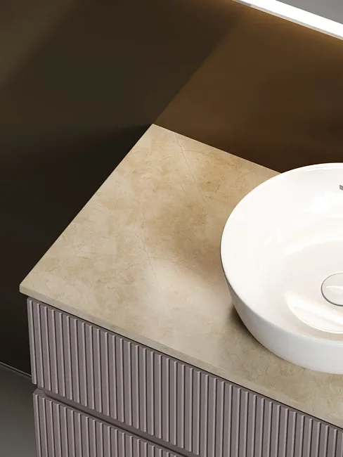 Тумба под раковину со столешницей Sancos Snob T 100 doha soft, столешница бежевая Sancos — Оригинал