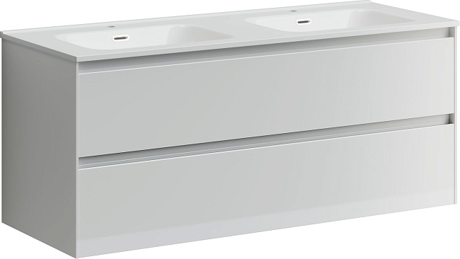Тумба под двойную раковину Sancos Cento 120 подвесная белый глянец, CN120-2W Sancos — Оригинал