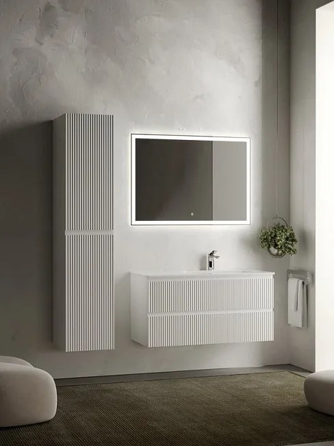 Тумба под раковину Sancos Snob R 100 подвесная Bianco (белый), SNR100RW Sancos — Оригинал