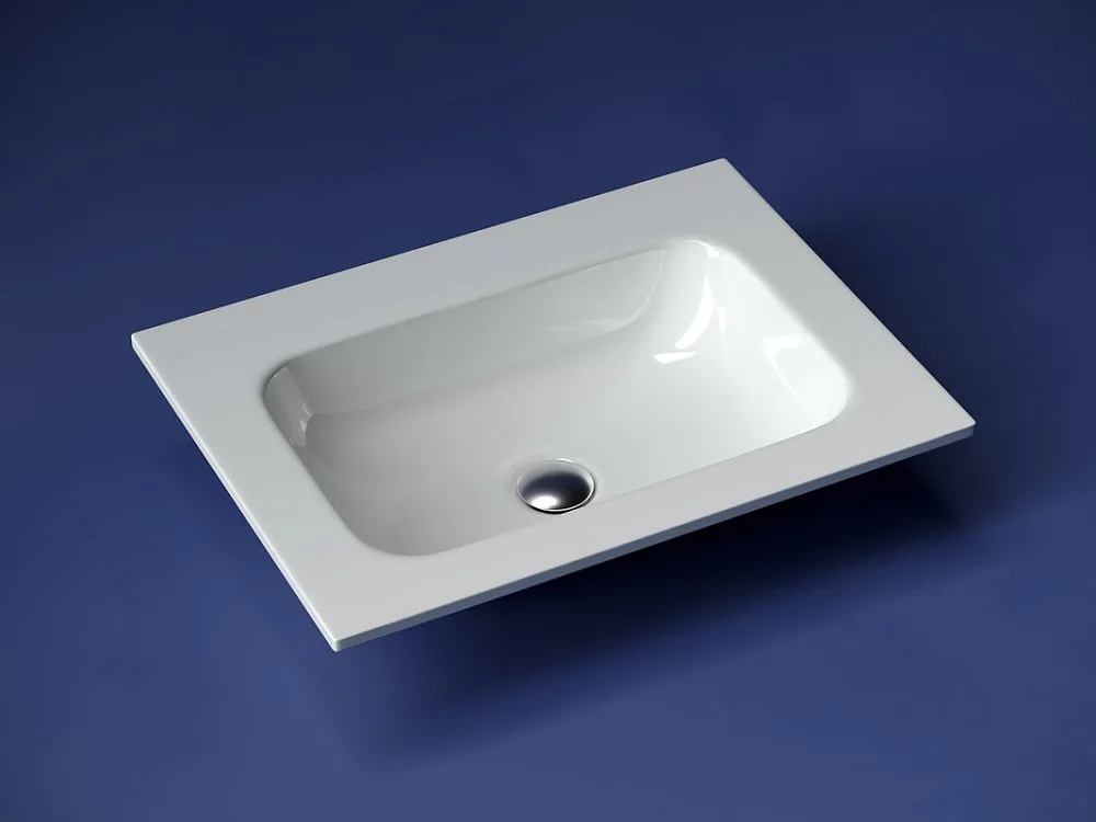 Накладная раковина Ceramicanova Grace прямоугольная без отверстия под смеситель 61 см CN7011wx Sancos — официальный сайт