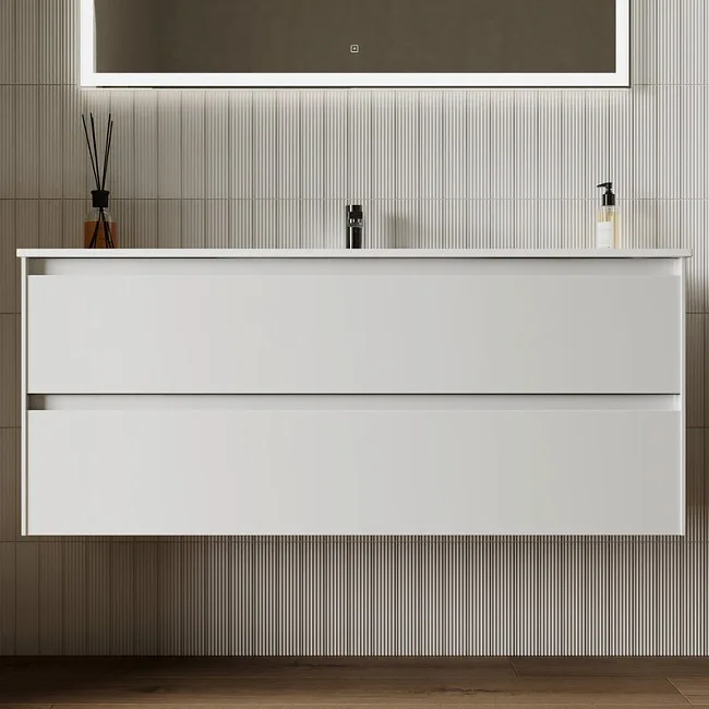 Тумба с раковиной Sancos Cento 120 см белый глянец Sancos — Оригинал