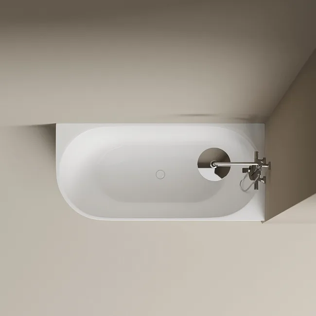 Акриловая ванна Sancos Грань (Edge) FB23R 170x80 см, угловая, правая, белая, со сливом-переливом Sancos — Оригинал
