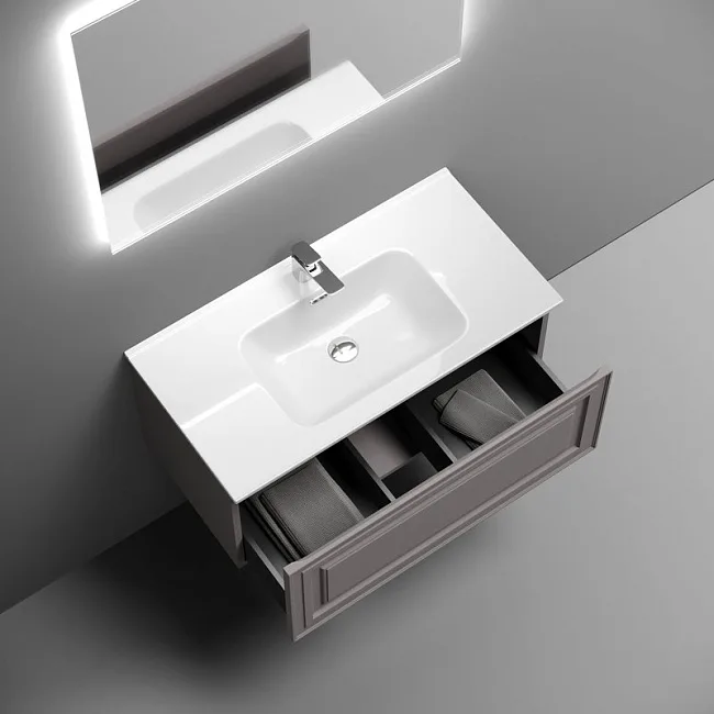Тумба под раковину Sancos Very 90 подвесная Doha soft (пыльная роза), VR90SM Sancos — Оригинал