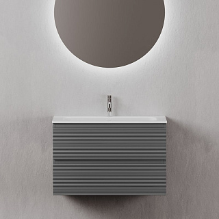 Тумба под раковину Sancos Folk 80 подвесная Grey soft (темно-серый), FL80GS