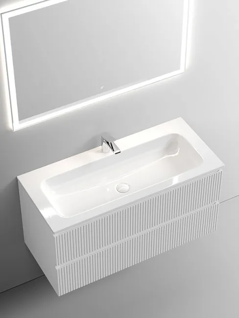 Тумба под раковину Sancos Snob T 100 подвесная Bianco (белый), SNT100W Sancos — Оригинал