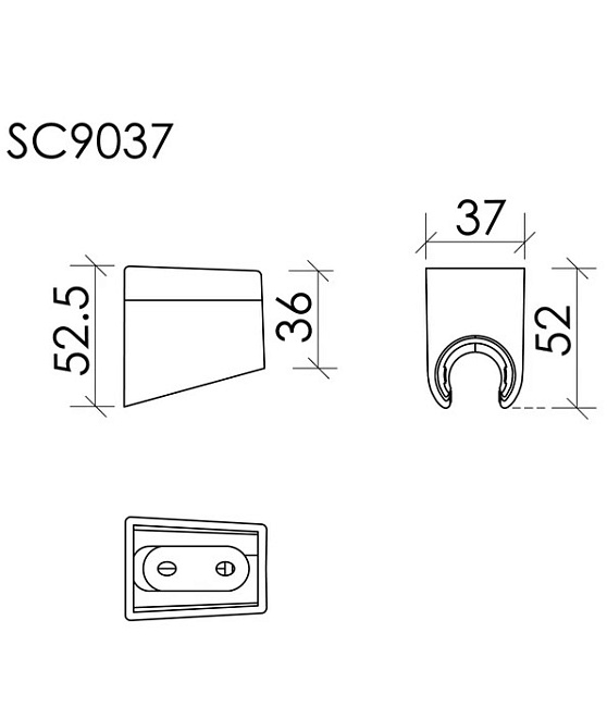 Настенный держатель Sancos SC9037GG вороненая сталь Sancos — Оригинал