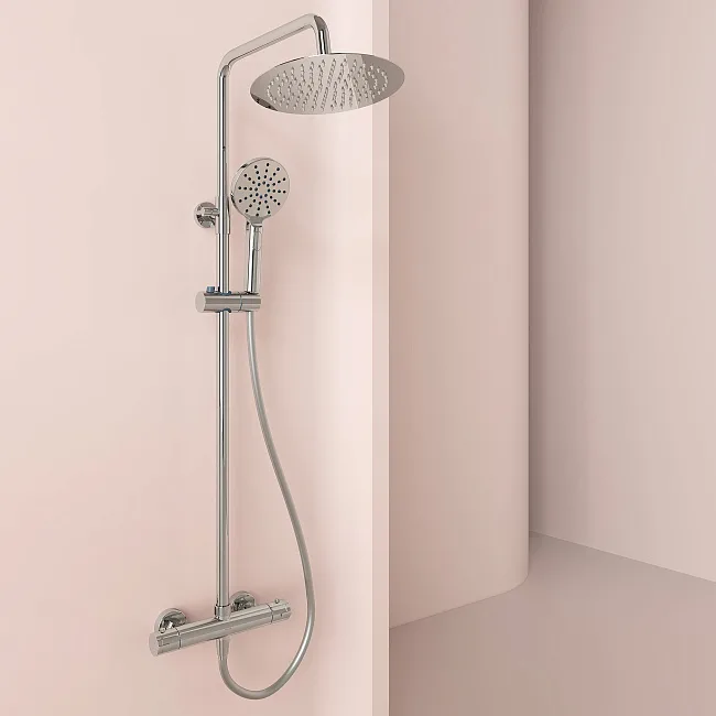 Душевая стойка Sancos Kanedo SC7200CH с термостатом, хром Sancos — Оригинал