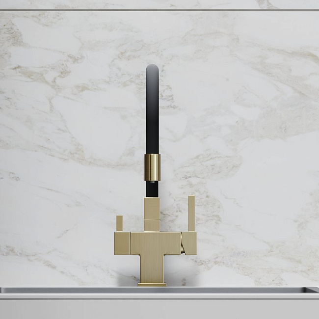 Смеситель для кухни Sancos Arno SC4005BG с гибким изливом, брашированное золото Sancos — Оригинал