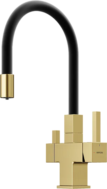Смеситель для кухни Sancos Arno SC4005BG с гибким изливом, брашированное золото Sancos — Оригинал
