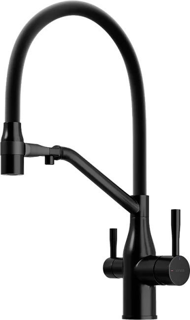 Смеситель для кухни Sancos Orta SC4008MB с гибким изливом, черный матовый Sancos — Оригинал