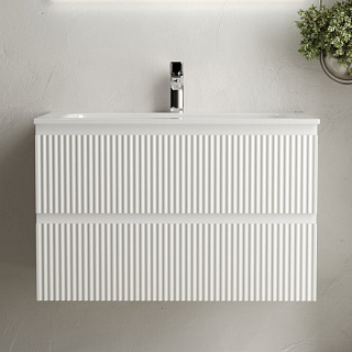 Тумба с раковиной Sancos Snob R 80 см, bianco