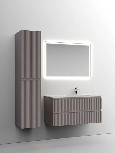 Шкаф-пенал для ванной Sancos Snob T 35 см, универсальный, Doha soft (пыльная роза) Sancos — Оригинал