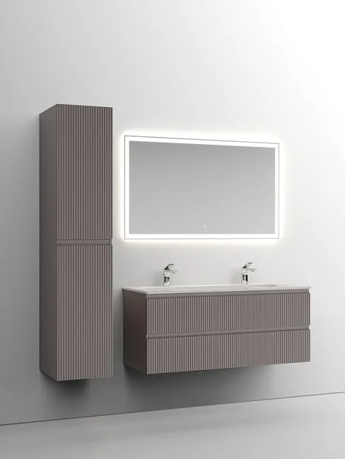 Шкаф-пенал для ванной Sancos Snob T 35 см, универсальный, Doha soft (пыльная роза) Sancos — Оригинал